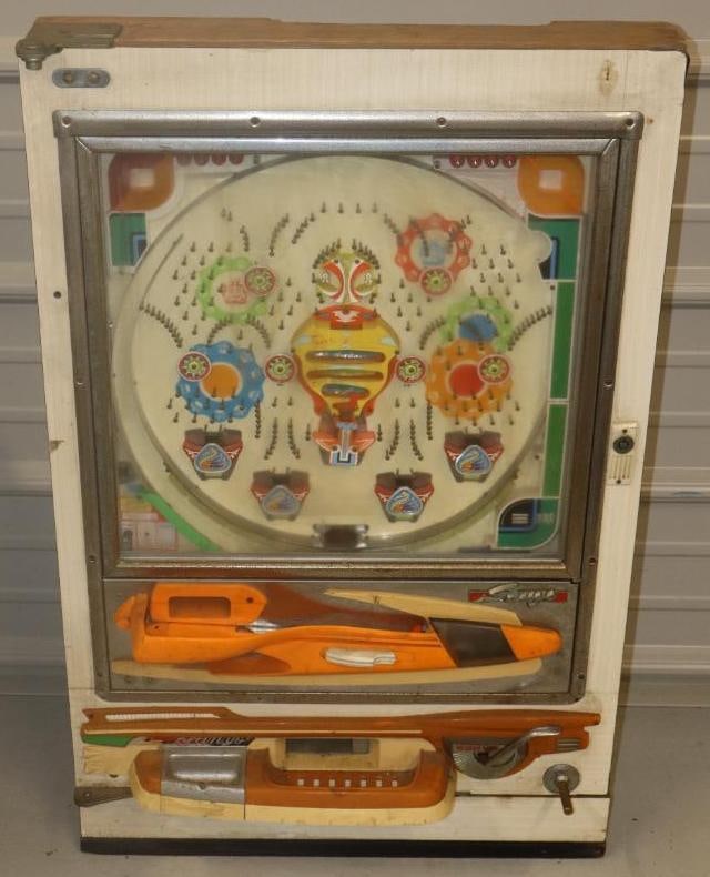 Early Japanese Sanyo Panchinko Machine: 20" x 8" x 32"