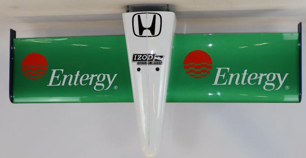 Honda Izod Indycar Series Fiberglass Racecar Nose Cone: marked Dalara, 63.25" x 32.5" x 10.5"