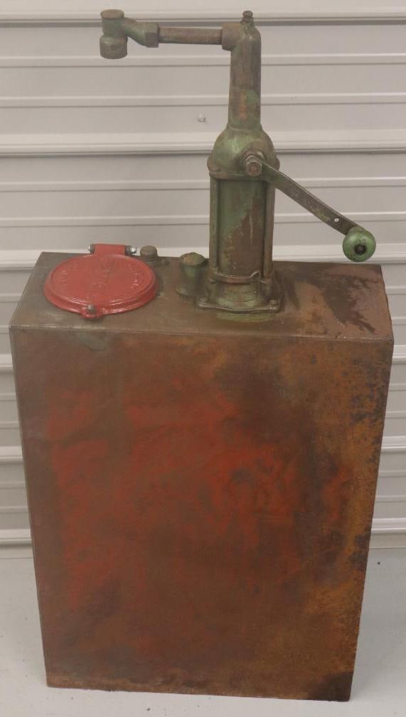 Early Bennet Pennzoil Lubester Oil Tank: 23" x 10" x 50"