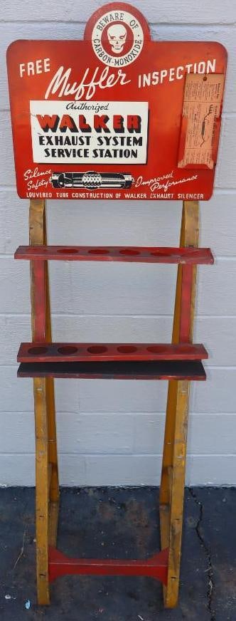 Walker Exhaust System Service Station Muffler Inspection Display Rack with Original Inspection Cards (1 of 6)