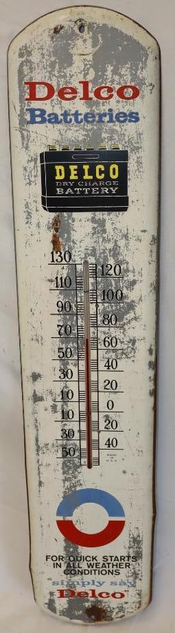 Delco Dry Charge Battery Advertising Thermometer (1 of 5)