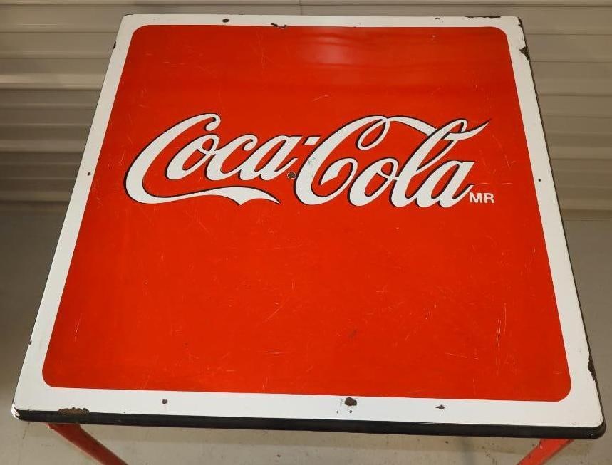 Coca Cola Porcelain Top Metal Table (1 of 7)