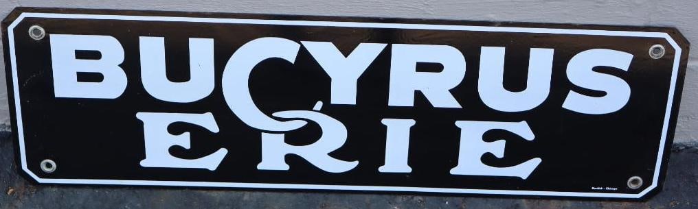 Bucyrus Erie Steam Shovel Porcelain Advertising Sign (1 of 5)