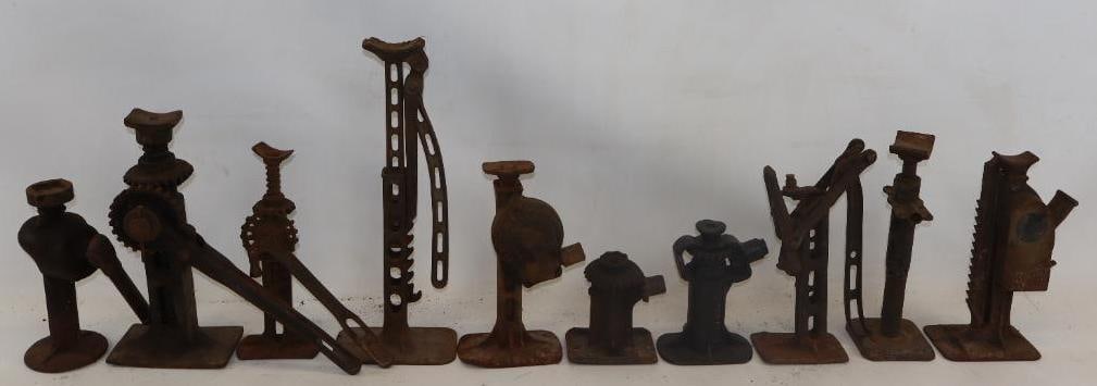 Group of 10 Early Automobile Car Jacks (1 of 7)