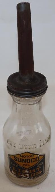 Sunoco Motor Oil Glass Bulk Oil Bottle (1 of 4)