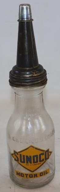 Sunoco Motor Oil Glass Bulk Oil Bottle (1 of 5)