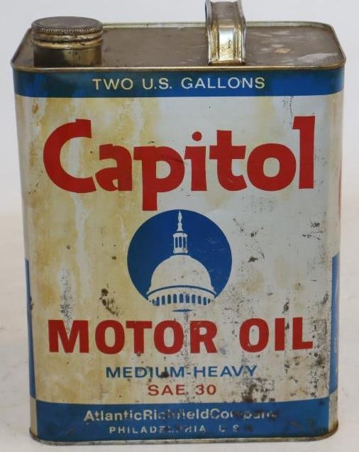 Atlantic Capitol Metal Two Gallon Oil Can: Empty. 2 Gallons