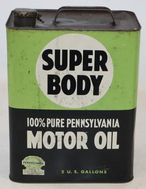 Super Body Metal Two Gallon Oil Can: Empty. 2 Gallons