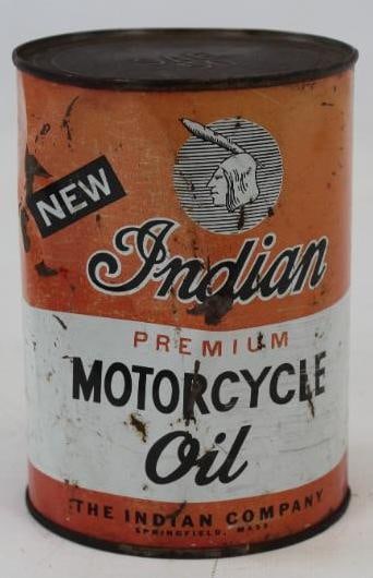 Full Indian Premium Motorcycle 1 Quart Oil Can (1 of 5)