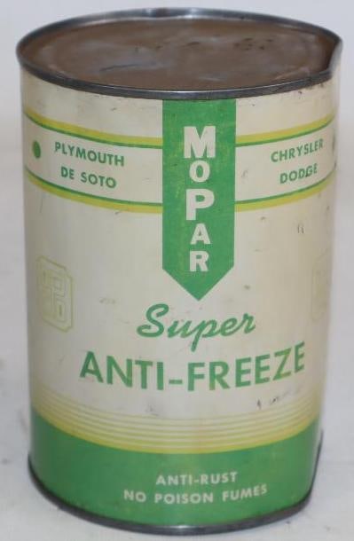 Mopar Super Antifreeze Metal One Quart Oil Can (1 of 2)