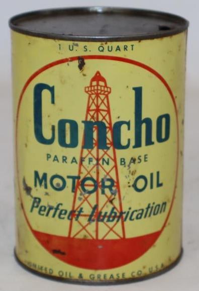 Concho Metal One Quart 35? Pricer Metal Oil Can (1 of 2)