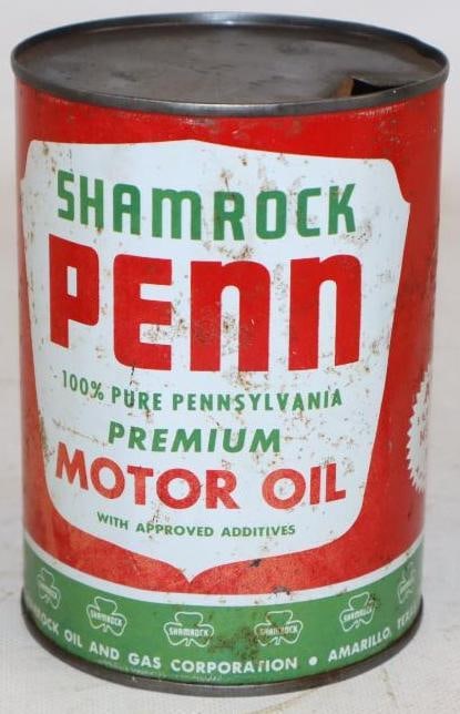 Shamrock Penn One Quart Metal Oil Can: Empty. 32oz