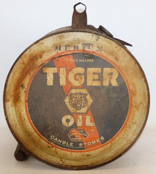 Tiger Oil 5 Gallon Rocker Oil Can: 8.5" x 9" x 17"
