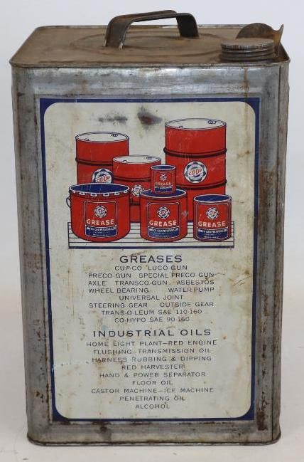 Bureau-Penn United Farmer Co-Op 5 Gallon Square Motor Oil Can (1 of 13)