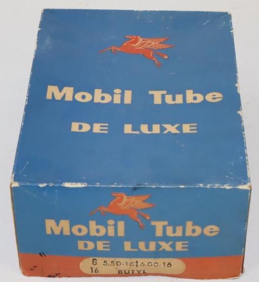 Mobil Deluxe Tire Tube Advertising Box (1 of 3)