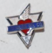 Douglas Oil Company Cloisonne Pinback Badge: .75" x .75"