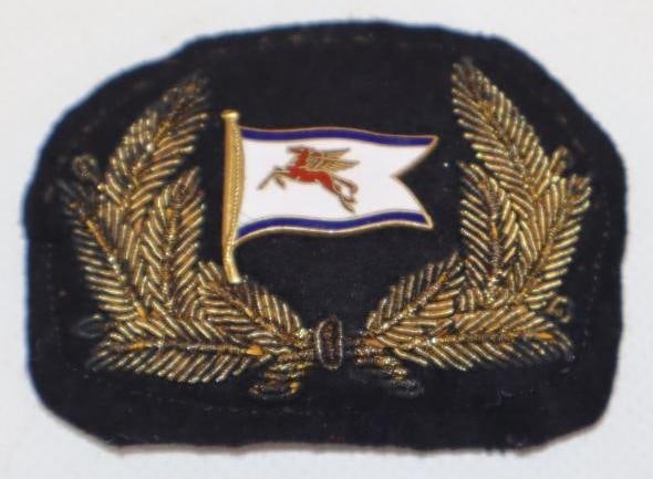 Mobil Marine Cloisonne Ship Captain Hat Badge (1 of 2)