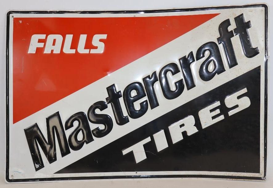Falls Mastercraft Tires Embossed Single Sided Advertising Sign (1 of 4)
