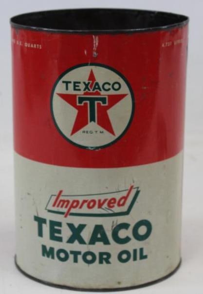 Texaco 5 Quart Improve Motor Oil Can (1 of 5)