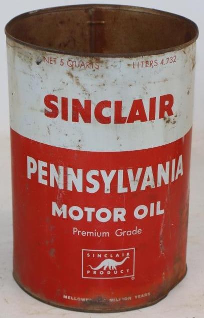 Sinclair Premium Grade Metal Five Quart Oil Can (1 of 2)