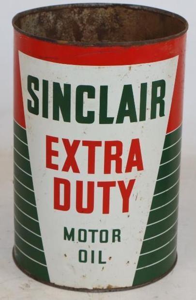 Sinclair Extra Duty Metal Five Quart Oil Can (1 of 2)