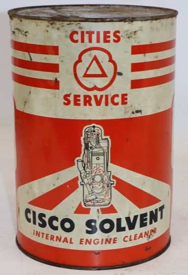 City's Service Cisco Solvent 5 Quart Metal Oil Can (1 of 3)