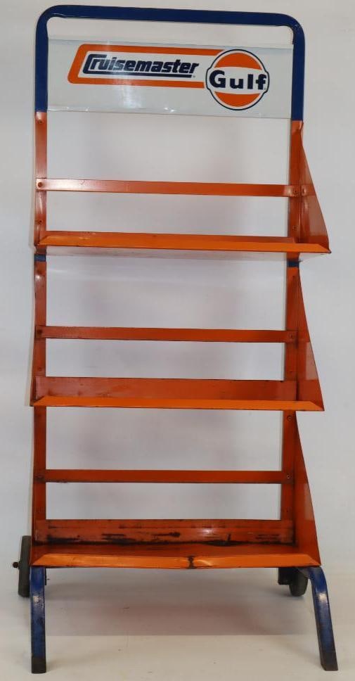 Gulf Cruisemaster 2 Wheel Gas Station Rolling Display Rack (1 of 6)