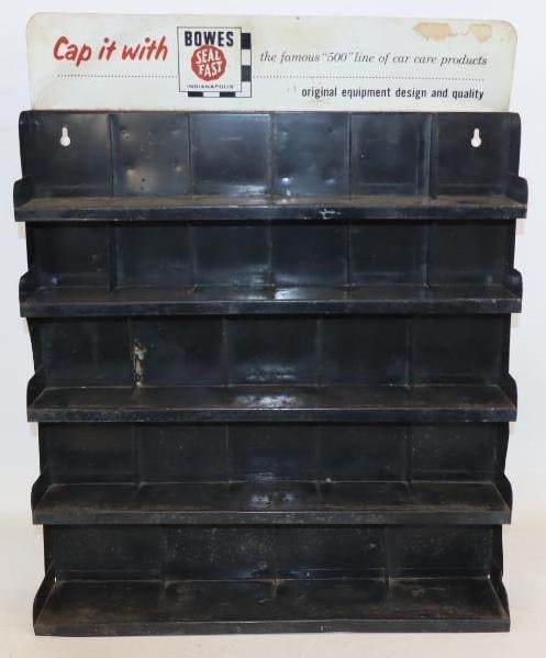 Bowes Fast Seal "The Famous 500 Line of Car Care Products" Countertop Display Cabinet: 18.5" x 23" x 5"
