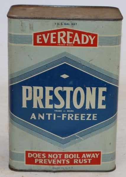 EverReady Prestone Antifreeze One Gallon Metal Oil Can (1 of 2)