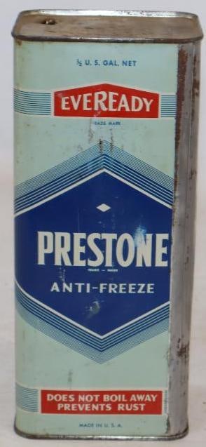 EverReady Prestone Antifreeze Half Gallon Metal Oil Can (1 of 2)
