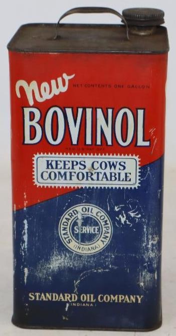 Standard Oil Bovinol Square One Gallon Oil Can: 1 Gallon