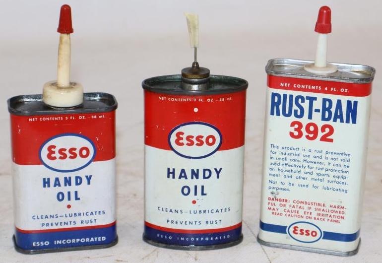 Group of 3 Esso Handy Oiler Cans (1 of 2)