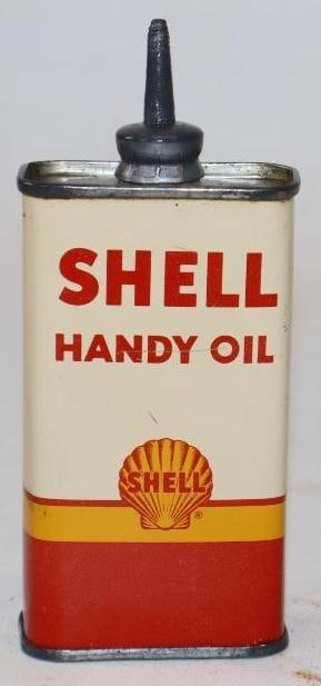 Shell Handy Oil 4 oz Lead top Oil Can: Empty