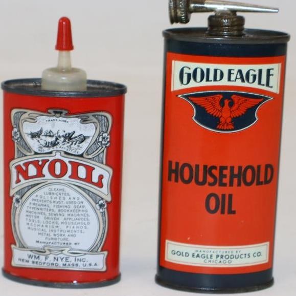 Group of 2 Gold Eagle & Nyoil Handy Oiler Cans (1 of 2)