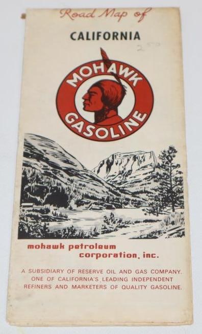 Mohawk Gasoline California Advertising Gas Station Road Map (1 of 2)