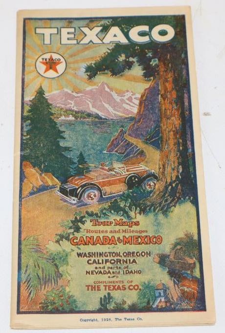 1928 Texaco Tour Maps of Canada, Mexico, and Western Seaboard Gas Station Booklet (1 of 4)