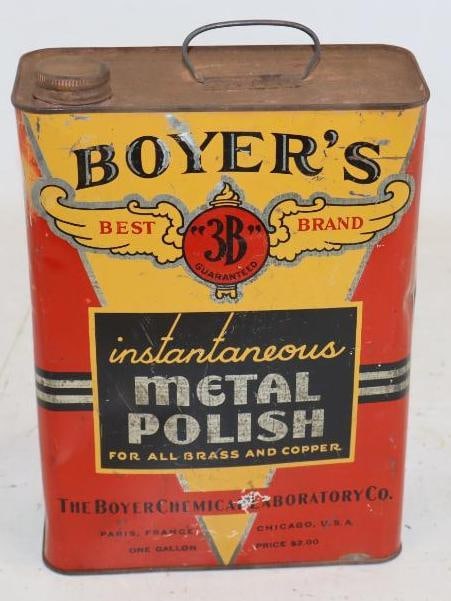 Boyer's Instantaneous One Gallon Metal Polish Can: 3.5" x 7" x 10.5"