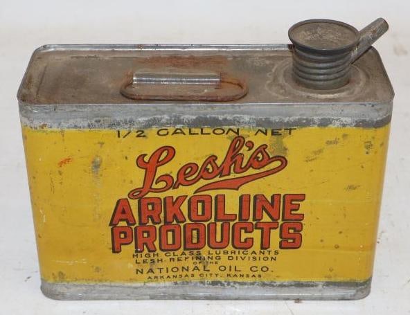 Lesh's Arkoline Slim Half Gallon Oil Can: 3" x 8" x 6"
