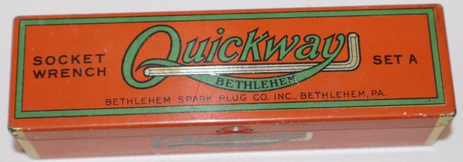 Quickway Automobile Spark Plug Socket Wrench Advertising Tin (1 of 4)