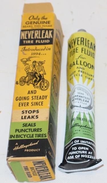 Neverleak Tire Fluid for High Pressure Bicycle Balloon Tires Tube in Original Box: 7.5" x 1.5" x 1.5"