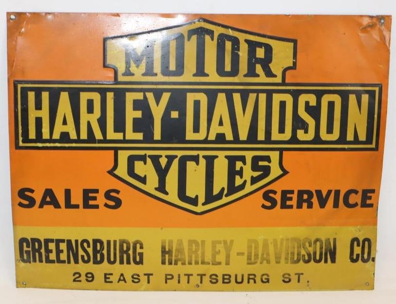 Harley Davidson Motorcycles Sales Service Greensburg PA Advertising Dealership Sign (1 of 4)