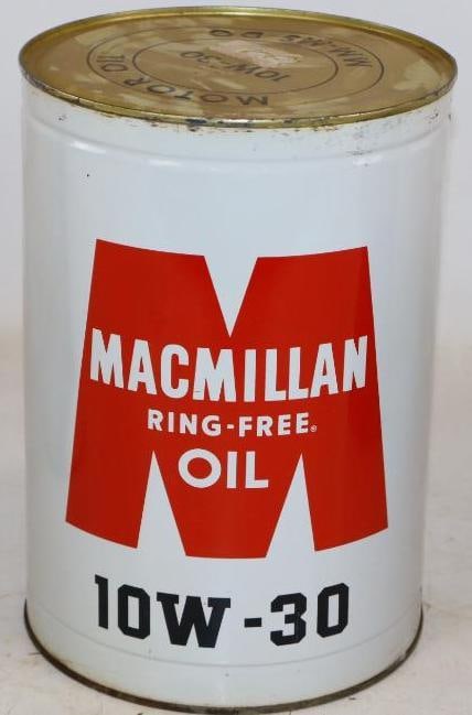 Macmillan Ring Free 10W-30 Metal Five Quart Oil Can (1 of 2)