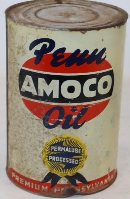 Penn Amoco Five Quart Metal Oil Can (1 of 2)