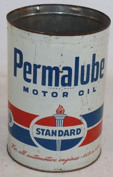 Permalube Standard Five Quart Metal Oil Can (1 of 2)