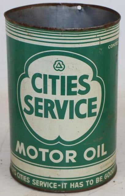 Cities Service Metal Five Quart Oil Can (1 of 2)