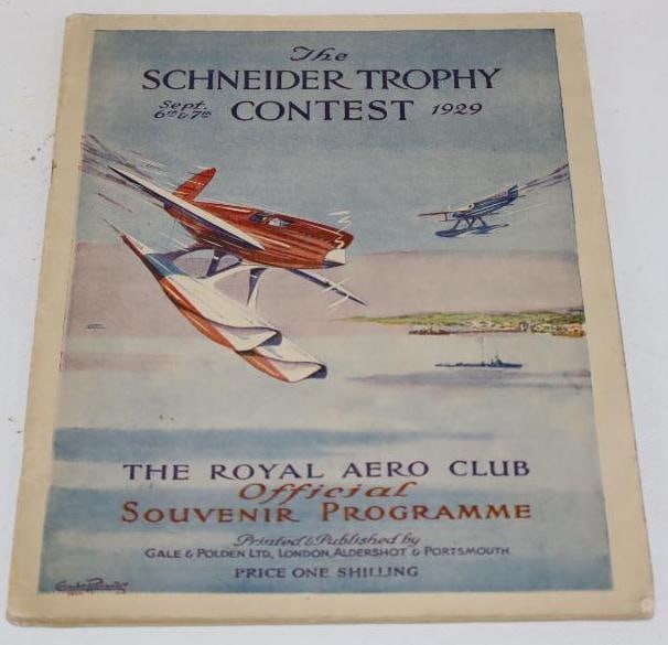 1929 Schneider Trophy Contest Royal Aero Club Official Souvenir Program (1 of 9)
