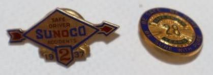 Group of 2 Sunoco & Pure Cloisonne Hat Badges (1 of 3)