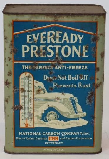 Prestone Ever Ready 1 Gallon Can with Car Graphics (1 of 4)