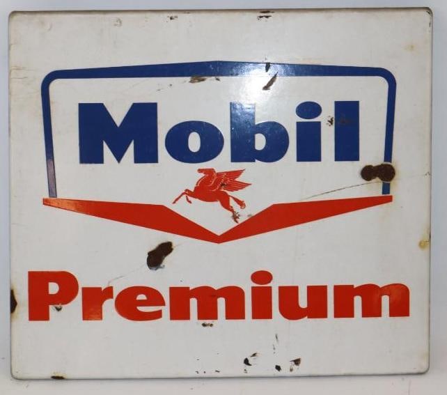 Mobil Premium Porcelain Gas Pump Plate (1 of 4)