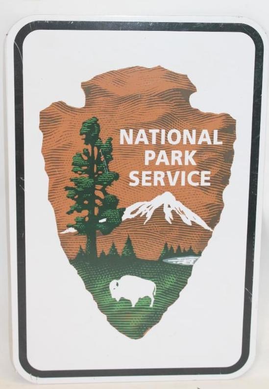 National Park Service with Buffalo and Arrowhead Road Sign (1 of 2)